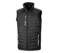 Result Mens Black Compass Padded Soft Shell Gilet PC3327