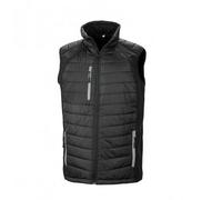 Result Mens Black Compass Padded Soft Shell Gilet PC3327