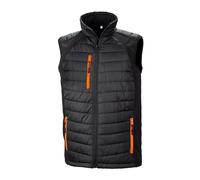 Result Men's Black Compass Padded Soft Shell Gilet | Size: 4XL Result Black 4XL