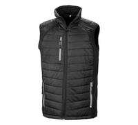 Result Men's Black Compass Padded Soft Shell Gilet | Size: 4XL Result Black 4XL