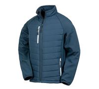 Result Men's Black Compass Padded Soft Shell Jacket in Navy | Size: Medium Result Navy M