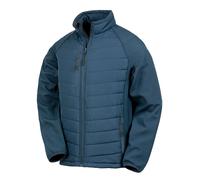 Result Men's Black Compass Padded Soft Shell Jacket in Navy | Size: Medium Result Navy M
