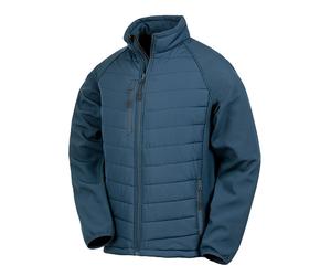 Result Men's Black Compass Padded Soft Shell Jacket in Navy | Size: Medium Result Navy M