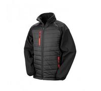 (2XL, Black/Red) Result Mens Black Compass Padded Soft Shell Jacket