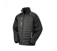 (2XL, Black/Orange) Result Mens Black Compass Padded Soft Shell Jacket