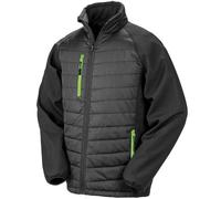 Result Mens Black Compass Padded Soft Shell Jacket PC3326