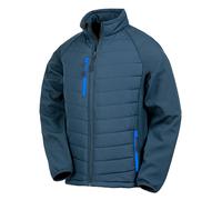(3XL, Black/Black) Result Mens Black Compass Padded Soft Shell Jacket