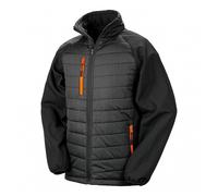 Result Mens Black Compass Padded Soft Shell Jacket PC3326