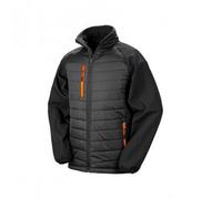(XS, Black/Orange) Result Mens Black Compass Padded Soft Shell Jacket