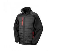 (2XL, Black/Red) Result Mens Black Compass Padded Soft Shell Jacket