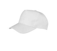 Result Men's Boston 5 Panel Baseball Cap in White Result White One Size
