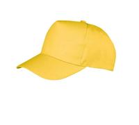 Result Men's Boston 5 Panel Baseball Cap in Yellow Result Yellow One Size