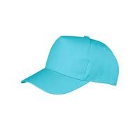 Result Men's Boston 5 Panel Polycotton Baseball Cap in Aqua Result Aqua One Size
