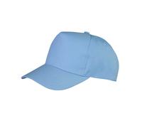 Result Men's Boston 5 Panel Polycotton Baseball Cap in Baby Blue Result Baby Blue One Size