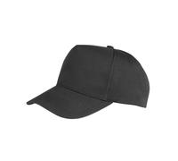 Result Men's Boston 5 Panel Polycotton Baseball Cap in Black Result Black One Size