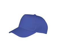 Result Men's Boston 5 Panel Polycotton Baseball Cap in Blue Result Blue One Size