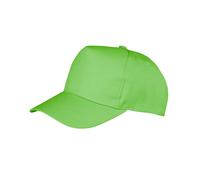 Result Men's Boston 5 Panel Polycotton Baseball Cap in Lime Result Lime One Size