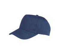 Result Men's Boston 5 Panel Polycotton Baseball Cap in Navy Result Navy One Size