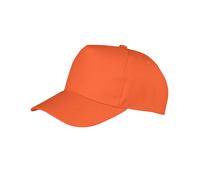 Result Men's Boston 5 Panel Polycotton Baseball Cap in Orange Result Orange One Size