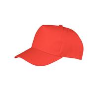 Result Men's Boston 5 Panel Polycotton Baseball Cap in Red Result Red One Size
