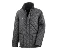 Result Mens Cheltenham Gold Fleece Lined Jacket (Water Repellent & Windproof) (2XL) (Black)