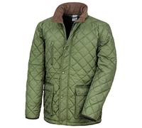Result Mens Cheltenham Gold Fleece Lined Jacket (Water Repellent & Windproof) (M) (Olive)