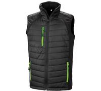 Result Men's Compass Softshell Padded Gilet in True Black | Size: 4XL Result True Black 4XL