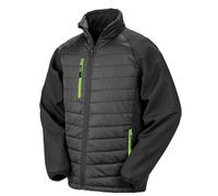 Result Men's Compass Softshell Padded Jacket in Lime | Size: Medium Result Lime M