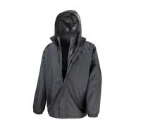 Result Men's Core 3-in-1 Jacket With Quilted Bodywarmer Jacket in Black | Size: 2XL Result Black 2XL