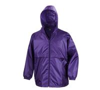 Result Men's Core Adult Windcheater Water Repellent Windproof Jacket in Purple | Size: Small Result Purple S