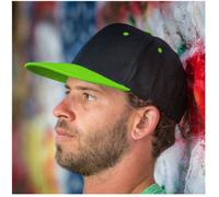 Result Men's Core Bronx Original Flat Peak Snapback Dual Colour Cap Pack of 2 in Jet Black Result Jet Black One Size