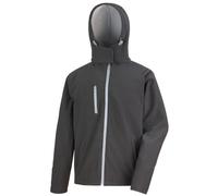 Result Men's Core Lite Hooded Softshell Jacket in Black | Size: 3XL Result Black 3XL