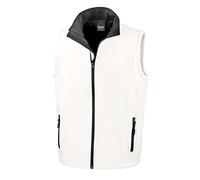 Result Men's CORE Printable Bodywarmer Jacket, White (WHI/Blk), 4X-Large