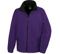 Result Men's Core Printable Soft Shell Jacket, Purple (Pur/blk), XXXX-Large(Size:4XL)