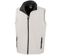 Result Men's Core Printable Soft Shell Bodywarmer in White | Size: 2XL Result White 2XL