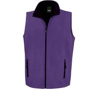 (XL, Purple/Black) Result Mens Core Printable Soft Shell Bodywarmer