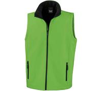 (M, Vivid Green/Black) Result Mens Core Printable Soft Shell Bodywarmer