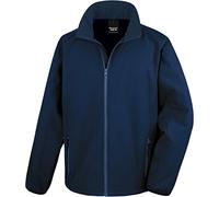 Result Men's Core Printable Soft Shell Jacket, Blue (NVY/NVY), XXXX-Large(Size:4XL)