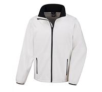 Result Men's Core Printable Soft Shell Jacket, White (WHI/Blk), Large(Size:L)