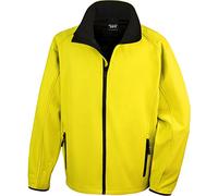 Result Men's Core Printable Soft Shell Jacket, Yellow (YEL/blk), XXXX-Large(Size:4XL)