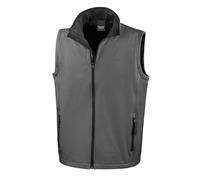 (4XL, Charcoal / Black) Result Mens Core Printable Softshell Bodywarmer