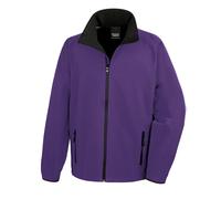(M, Purple / Black) Result Mens Core Printable Softshell Jacket
