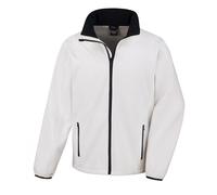 Result Men's Core Printable Softshell Jacket in Off-White | Size: Large Result Off-White L