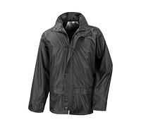 Result Mens Core Rain Suit (Trousers And Jacket Set) (L) (Black)