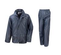 Result Mens Core Rain Suit (Trousers And Jacket Set) (L) (Navy Blue)