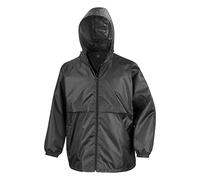 Result Mens Core Windcheater Jacket - Water Repellent, Windproof, Black, Size M