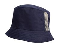 Result Men's Deluxe Washed Cotton Mesh Panel Bucket Hat in Navy Result Navy One Size