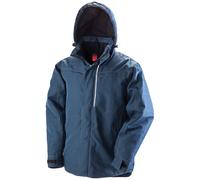 Result Men's Denim Texture Rugged Jacket R326X - Hardwearing Winter Warm Coat