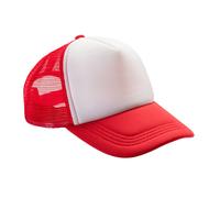 Result Men's Detroit Contrast Panel 1 2 Mesh Trucker Cap in Red Result Red One Size
