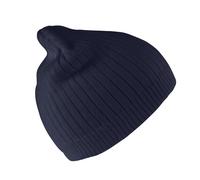 Result Men's Double Knit Heavy Cotton Winter Beanie Hat in Navy Result Navy One Size